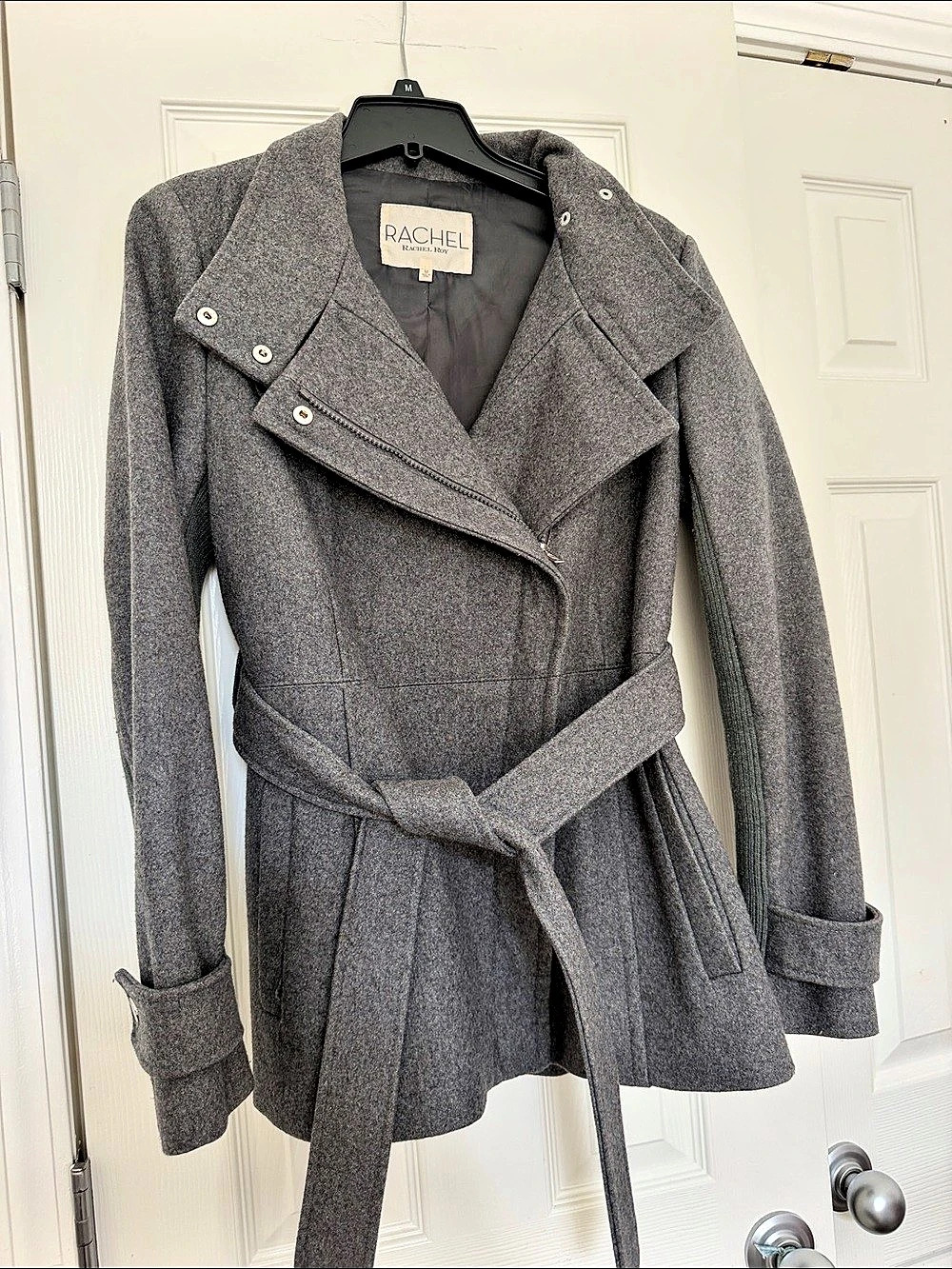 Rachel Roy Belted Gray Jacket Like New